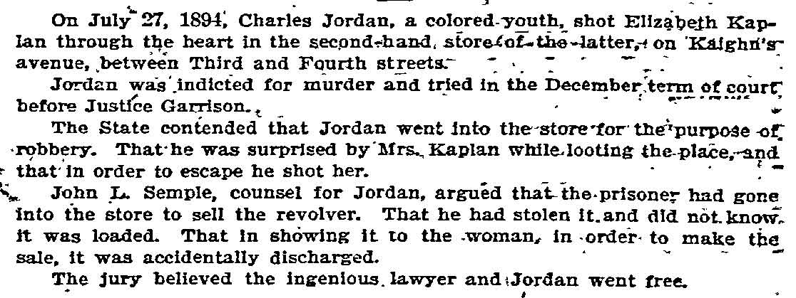 Philadelphia Inquirer, December 19, 1897 — Jordan Acquitted in Coplein Murder