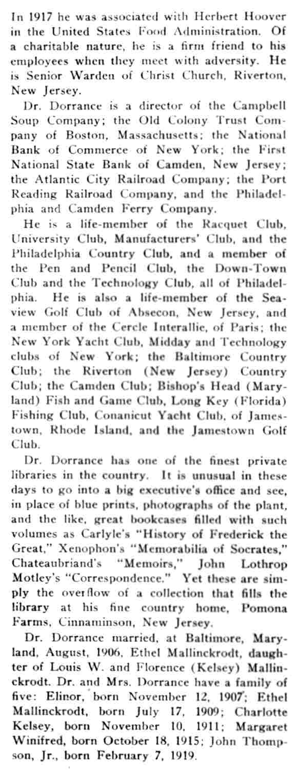 Biography of Dr. John T. Dorrance, page 7