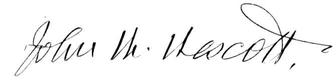 Signature of John W. Wescott