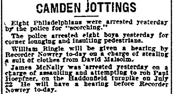 Philadelphia Inquirer, July 30, 1900