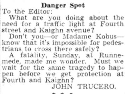Danger Spot letter to editor July 1 1941