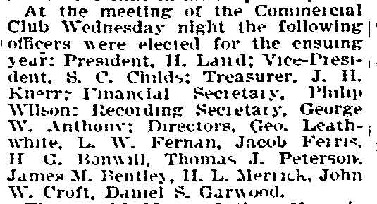 Commercial Club, Philadelphia Inquirer, January 3, 1895