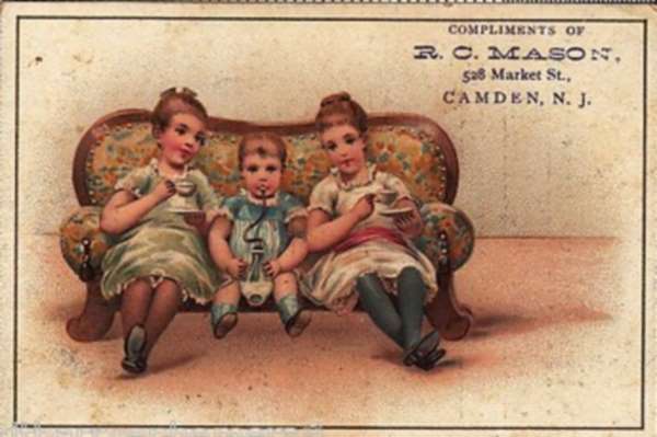 R.C. Mason advertising trade card