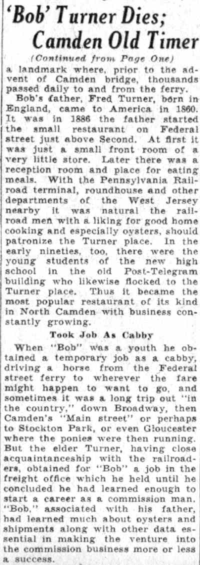 Robert A. Turner — Camden Courier-Post June 3, 1932 — pages 4–5