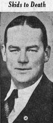 Camden Courier-Post: Thomas P. Delaney Killed in Crash at Bridge Plaza in Phila. — February 24, 1938