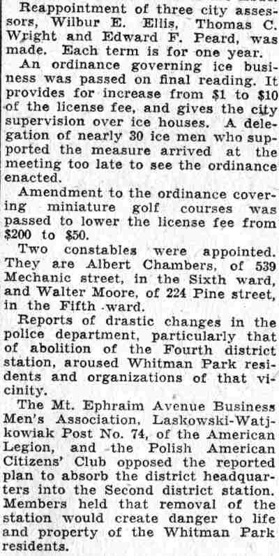 Camden Courier-Post, June 10, 1932 — Rulers Fail to Act on Police Shakeup (continued)