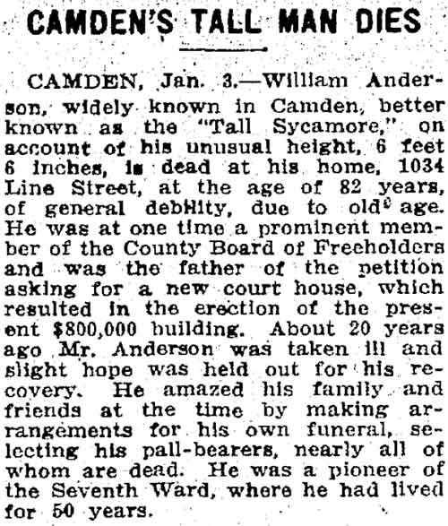Philadelphia Inquirer, January 3, 1912