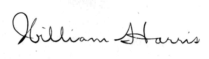 William Harris signature