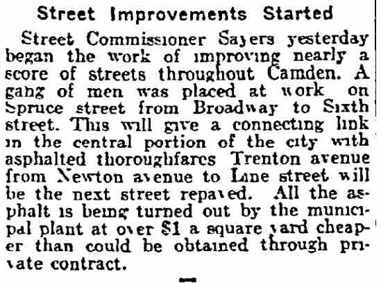 Philadelphia Inquirer article about Alfred L. Sayers, June 17, 1915
