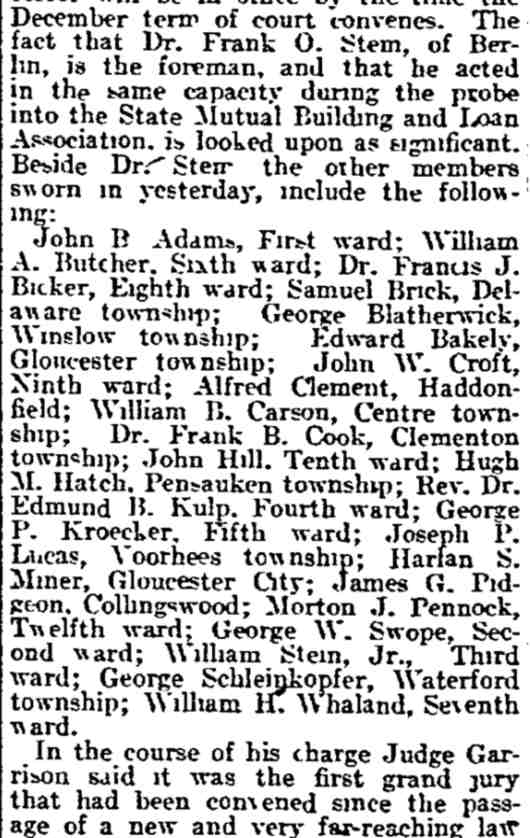 Philadelphia Inquirer article, November 13, 1911 — part 2