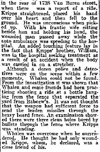 Killed by Bullet Sent Through Fence (continued) — Philadelphia Inquirer, September 15, 1911