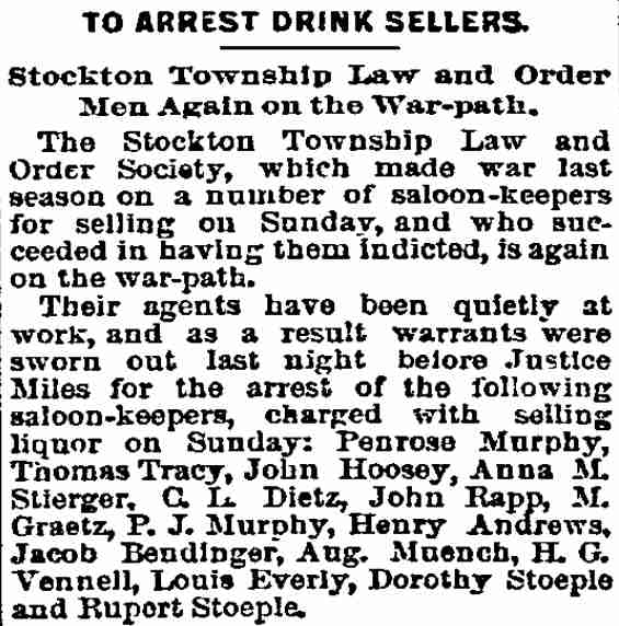 Philadelphia Inquirer, September 20, 1892 — Christopher L. Dietz