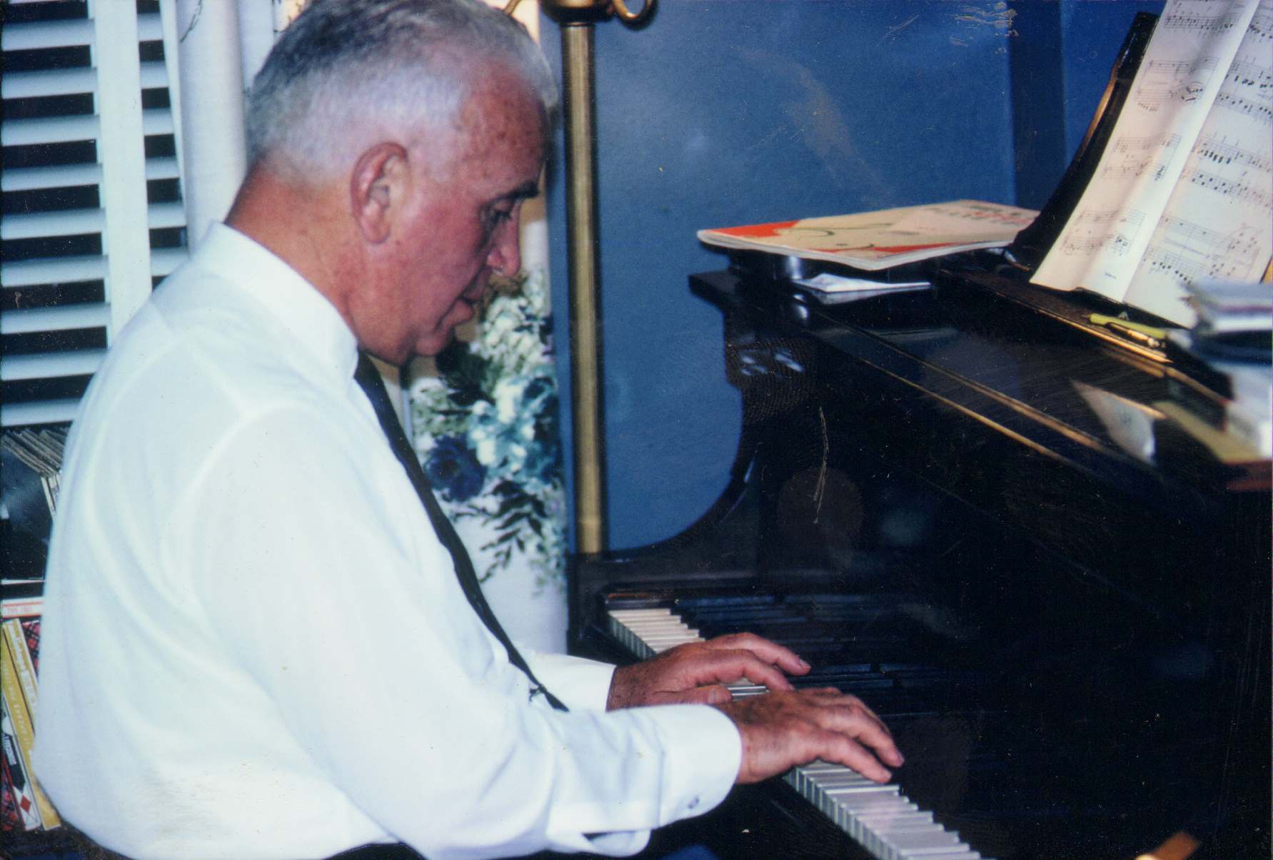 Clarence Fuhrman at the piano