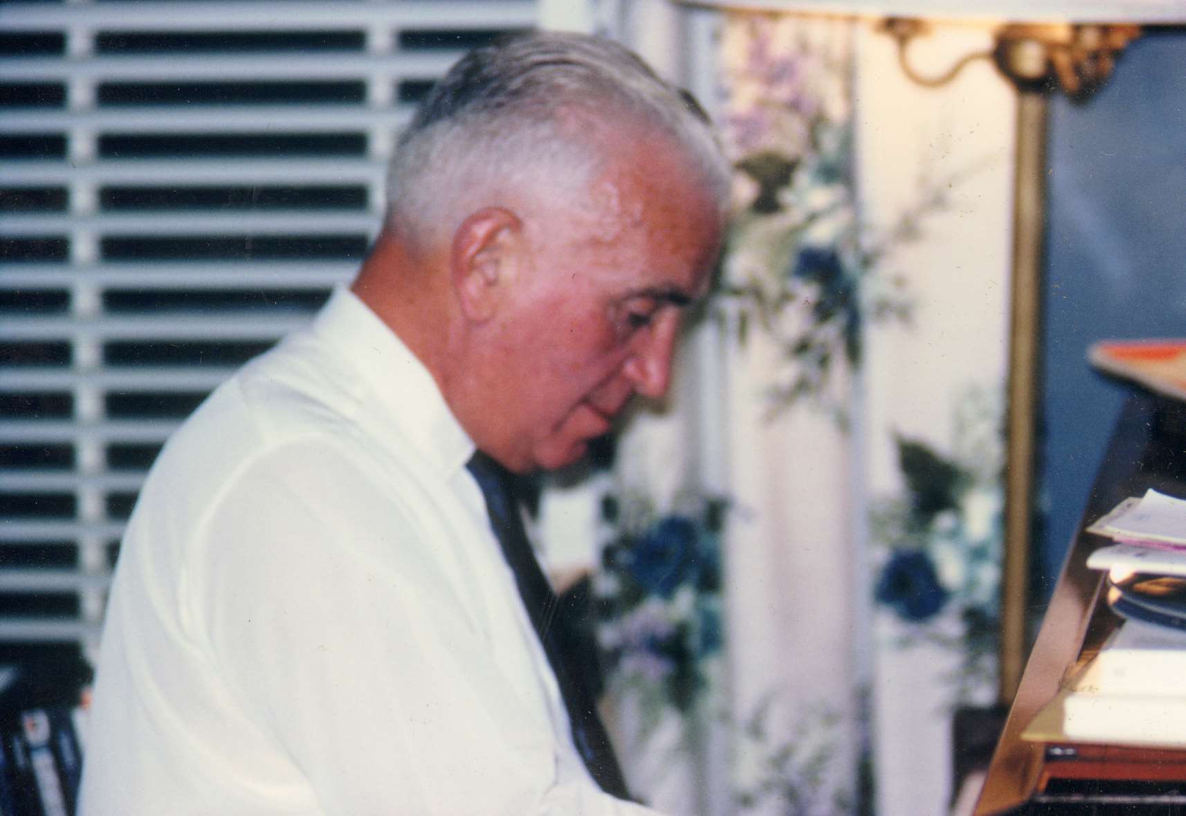 Clarence Fuhrman at the piano