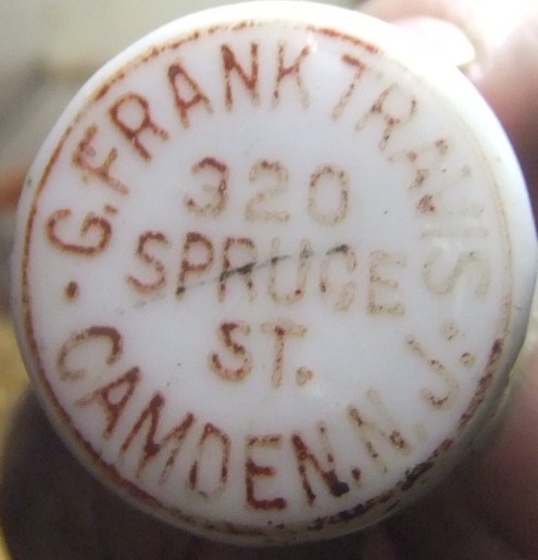 G. Frank Travis bottle cap detail, early 1910s