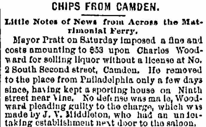 Chips from Camden - Philadelphia Inquirer, August 19, 1886