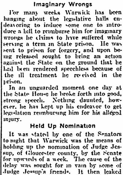 Prisoner Fought in State Capitol - Philadelphia Inquirer, March 20, 1902
