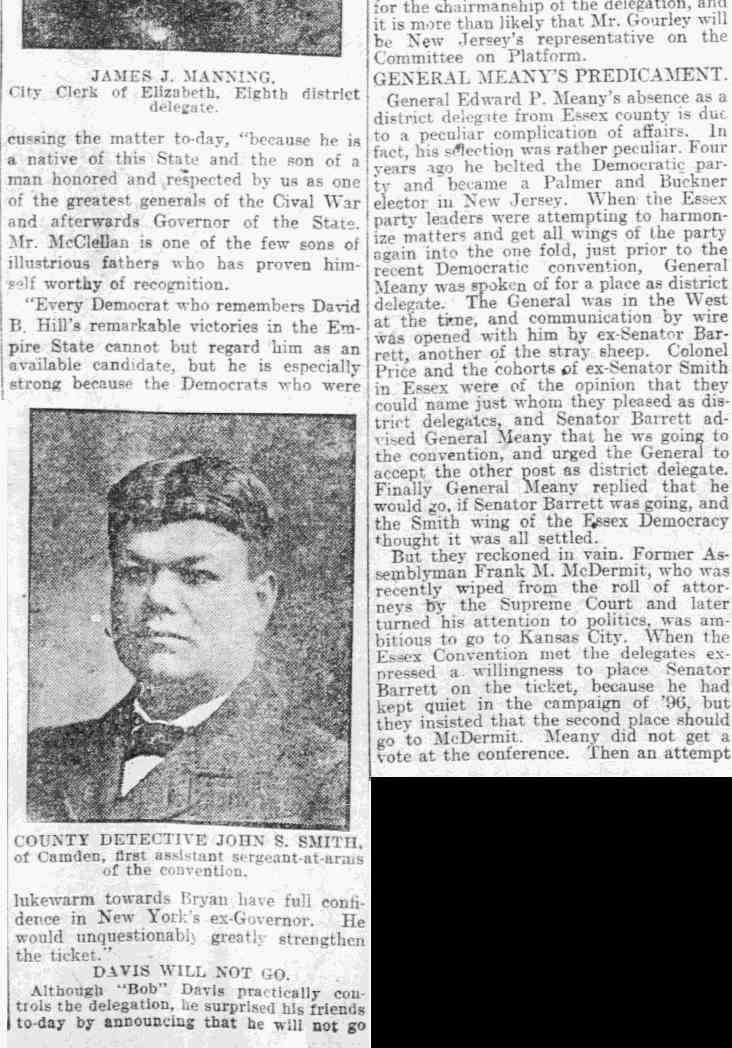 Philadelphia Inquirer, July 1, 1900 — New Jersey Delegates Ready to Start for Kansas City, part 2