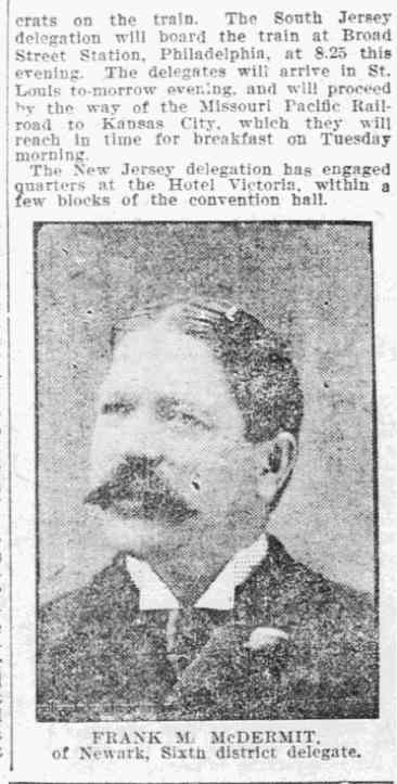Philadelphia Inquirer, July 1, 1900 — New Jersey Delegates Ready to Start for Kansas City, part 5