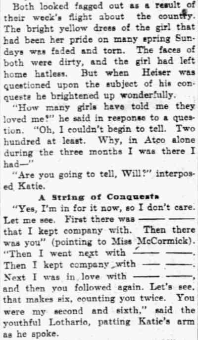 Kate McCormick and William Heiser, photographed for The Inquirer, July 28, 1904