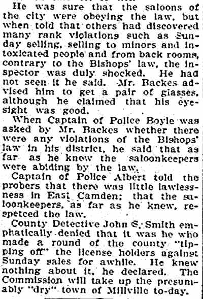 Jersey Journal, August 11, 1908 — Probing Camden's Saloons, part 2