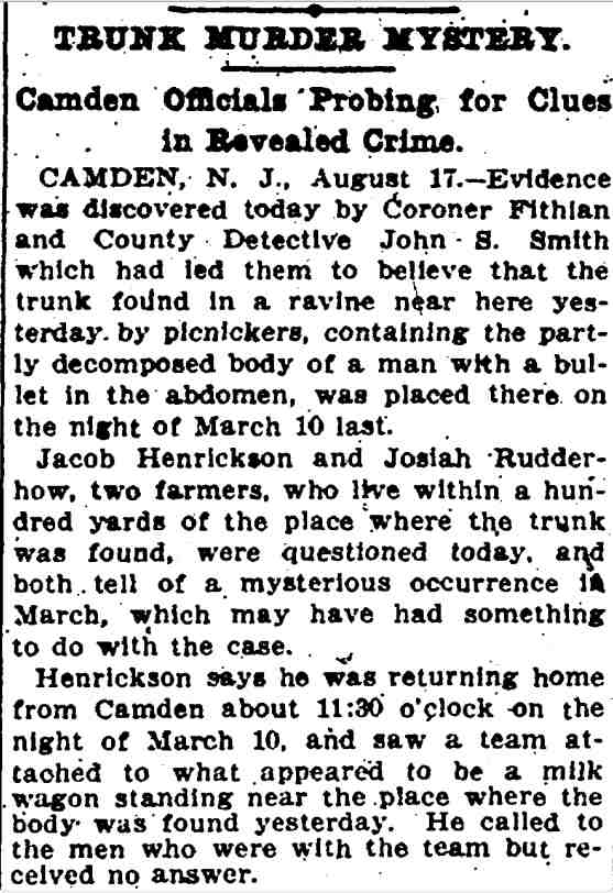 Washington DC Evening Star, August 17, 1908