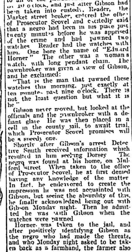 Philadelphia Inquirer, August 21, 1907 — Horner farm murders