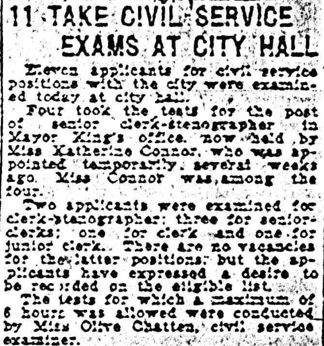 Camden Courier, June 6, 1925 — civil service exams, Katherine Connor, Victor S. King, Olive Chatten