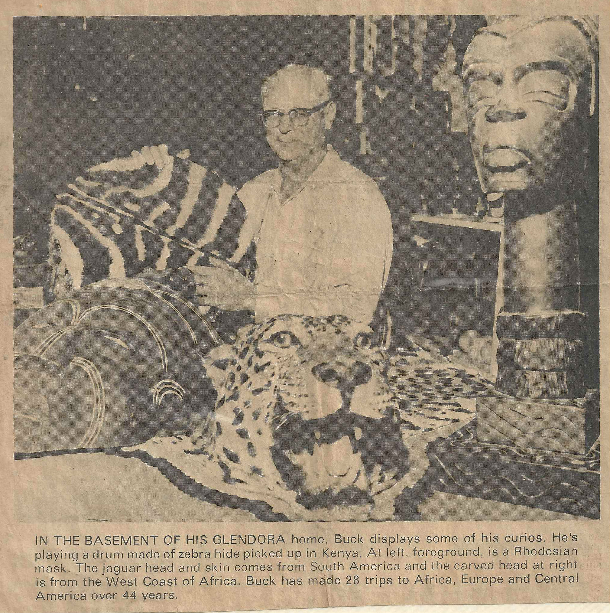 Warren Buck at home in Glendora, New Jersey