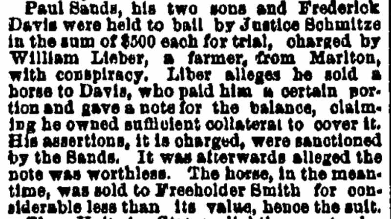 Philadelphia Inquirer, August 15, 1885