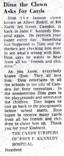 Albert Bedell, Camden Courier-Post, July 19, 1967