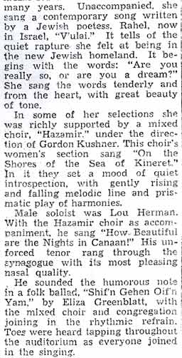 Louis Herman, Toronto, 1949