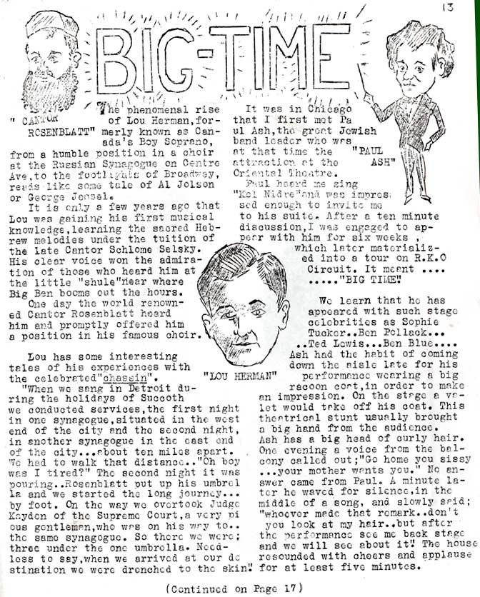 The Scoop, Toronto, May 15, 1931 — Big Time