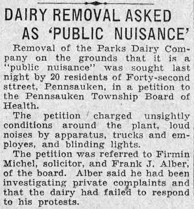 Camden Courier-Post, August 15, 1933 — Firmin F. Michel
