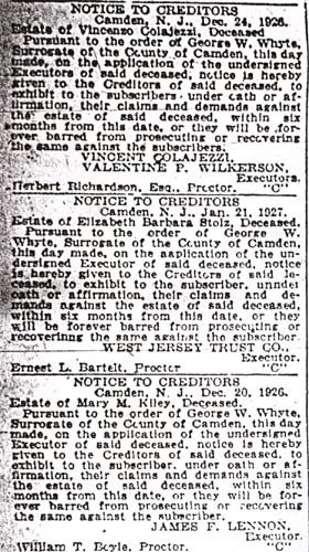 Camden Courier-Post, February 22, 1927