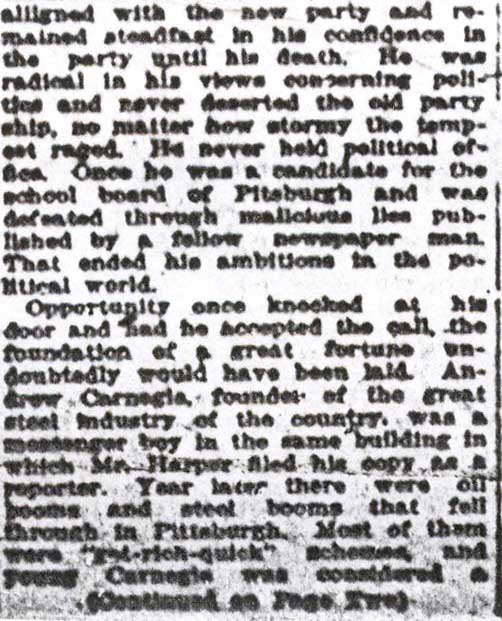 Camden Daily Courier, May 10, 1918 — John C. Harper Dies at Shore (continued)