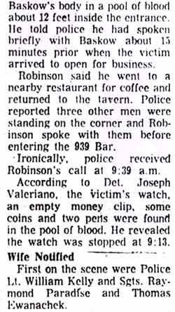 Bar Owner Murdered In Robbery (continued) — Camden Courier-Post, July 14, 1967