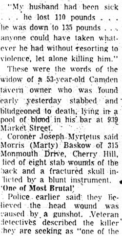 City Murder Victim Was in Poor Health (continued) — Camden Courier-Post, July 15, 1967