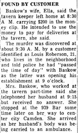 Barkeep Stabbed, Beaten to Death In $200 Robbery, col. 3