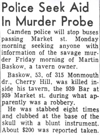 Police Seek Aid In Murder Probe — Philadelphia Inquirer, July 17, 1967