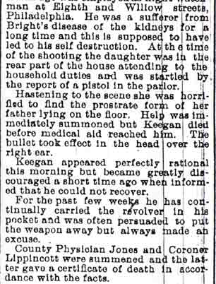 Newspaper article about William F. Keegan, part 2
