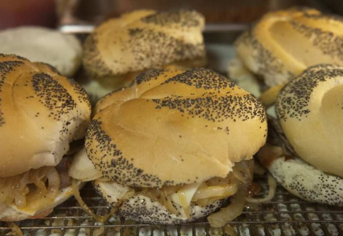 Freshly made steak sandwiches at Donkey's Place