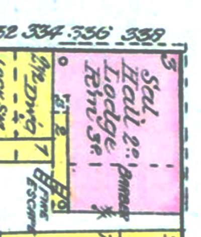 1885 Sanborn Map showing 336-338 Arch Street, the site of George Goetz's business