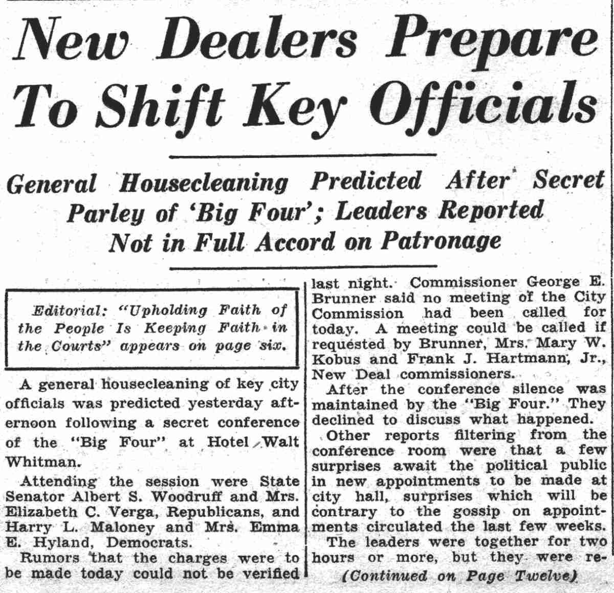 Albert S. Woodruff Camden Courier-Post August 29 1935