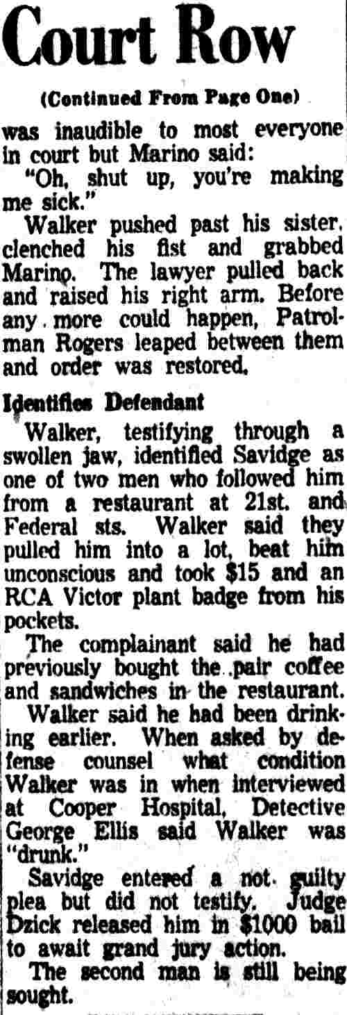 Camden Courier-Post, February 1, 1954, clipping part 3