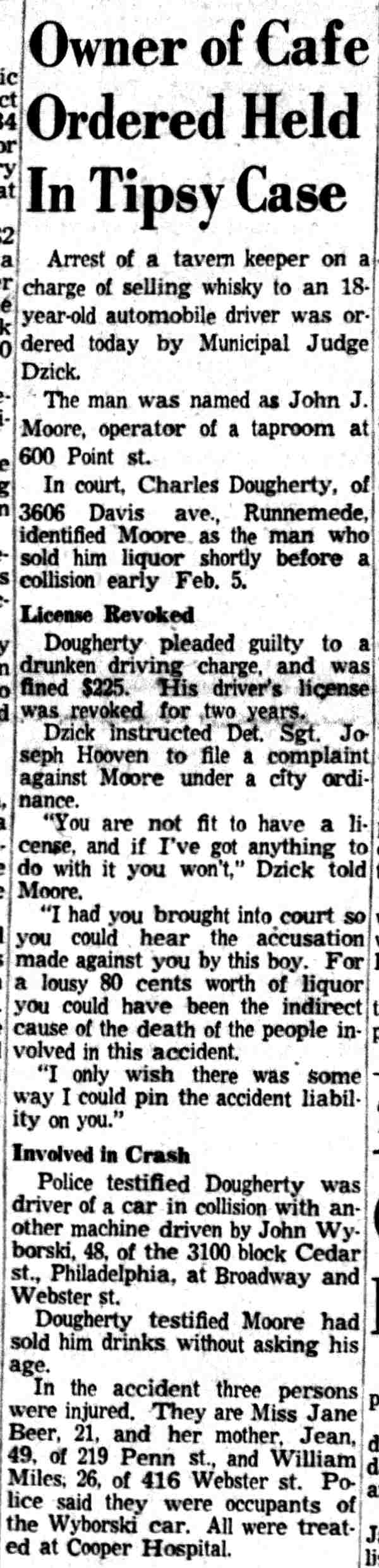 Camden Courier-Post, February 15, 1956