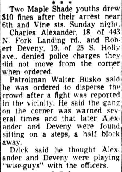 Camden Courier-Post, July 6, 1953, clipping part 2