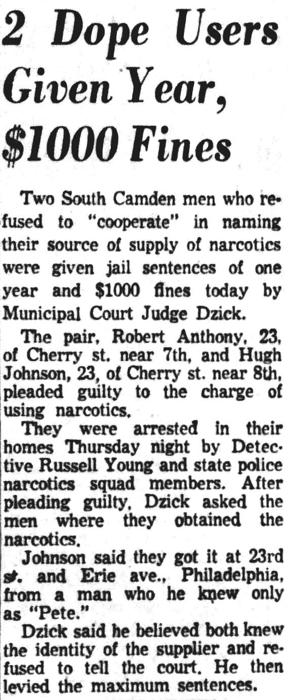 Camden Courier-Post, December 30, 1950, clipping