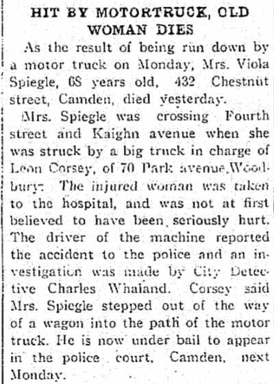 Woodbury Daily Times article, April 8, 1920