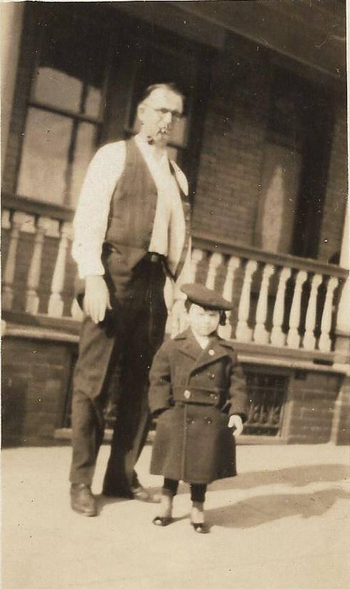 Charles W. Whaland and son on Atlantic Avenue, circa 1913